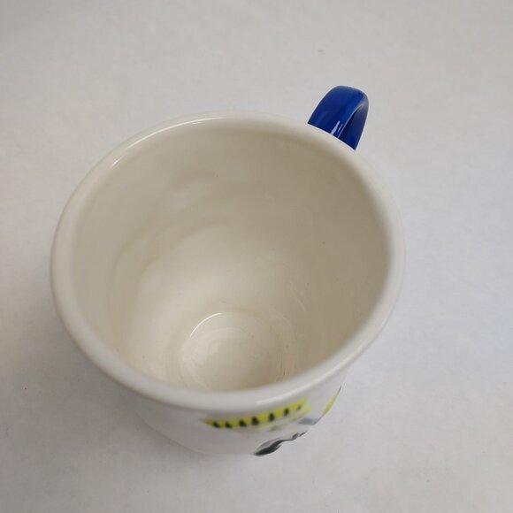 Anthropologie Faye Icon Mug Coffee Cup Floral Caterpillar Butterfly Replacement - Picture 3 of 6